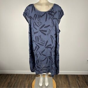 Linen Print Women's Dress